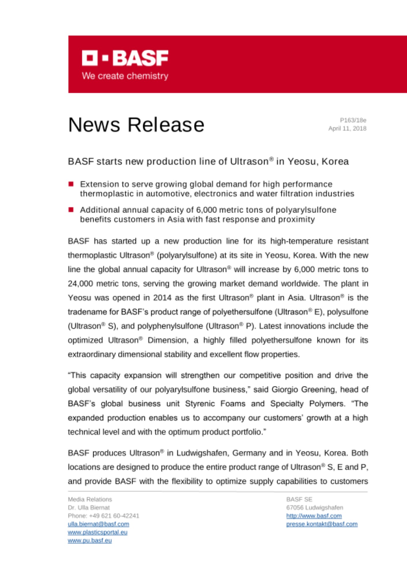 News Release News Release